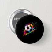 カラフル タイダイ サッカー Ll _1 缶バッジ (正面&裏面)
