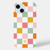 カラフル チェッカー柄 モノグラム Case-Mate iPhoneケース (裏面)