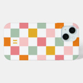 カラフル チェッカー柄 モノグラム Case-Mate iPhoneケース (裏面 (横))
