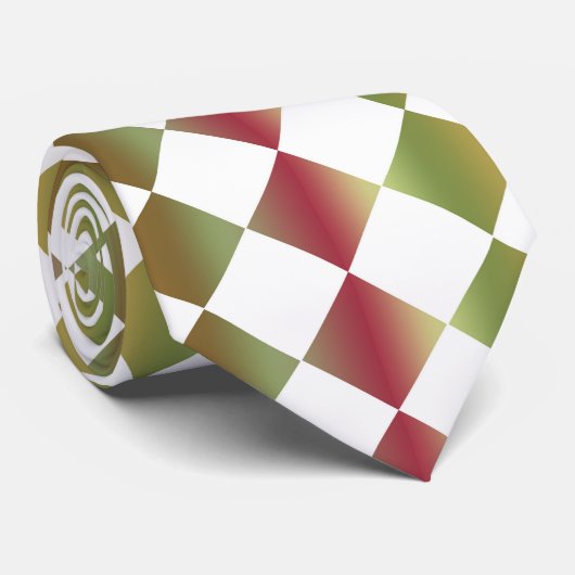 カラフル チェッカー ダイヤモンド パターン ネクタイ (ロール)