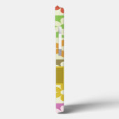 カラフル チェッカー レトロ フラワー モノグラム Case-Mate iPhoneケース (裏面 / 左)