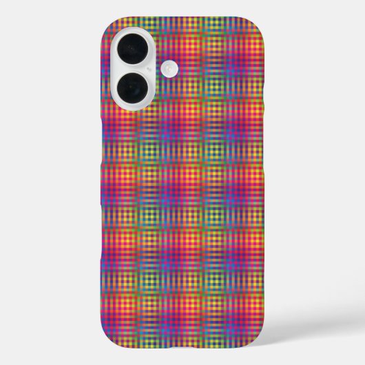 カラフル チェッカー 抽象パターン Case-Mate iPhoneケース (裏面)