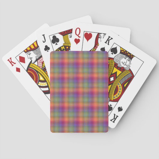 カラフル チェッカー 抽象的パターン トランプ (裏面)