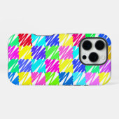 カラフル チェック柄デザイン iPhoneケース (裏面横)