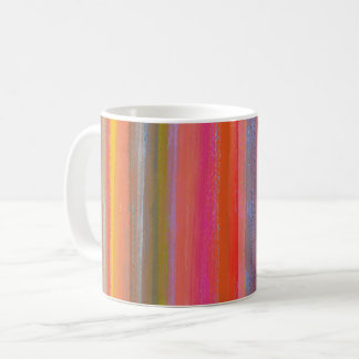 カラフル チャコール ボホ ストライプ コーヒーマグカップ