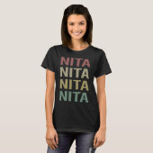カラフル テキスト アート - Nita 名前 Tシャツ (正面フル)