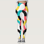 カラフル,トレンディー,明るい,おもしろい幾何学モダン的 レギンス (正面)