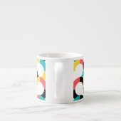 カラフル,トレンディー，陽気，おもしろい幾何モダン度 エスプレッソカップ (裏面)