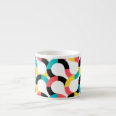 カラフル,トレンディー，陽気，おもしろい幾何モダン度 エスプレッソカップ (正面)