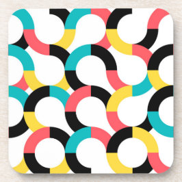 カラフル,トレンディー，陽気，おもしろい幾何モダン度 コースター