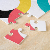 カラフル,トレンディー,陽気,おもしろい幾何モダン度 ジグソーパズル (側面)