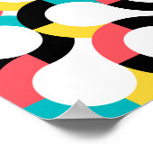 カラフル,トレンディー,陽気,おもしろい幾何モダン度 ポスター (角)