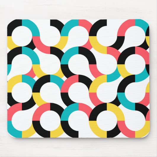 カラフル,トレンディー，陽気，おもしろい幾何モダン度 マウスパッド (正面)