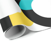 カラフル,トレンディー，陽気，おもしろい幾何モダン度 ラッピングペーパー (ロールコーナー)