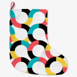 カラフル,トレンディー，陽気，おもしろい幾何モダン度 ラージクリスマスストッキング
