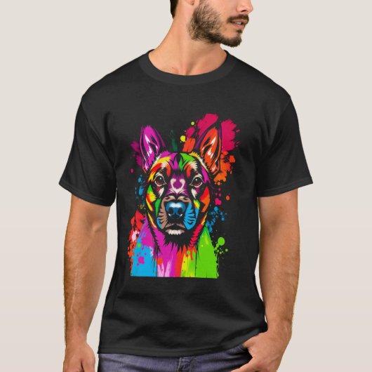 カラフル ドッグ Tシャツ (正面)