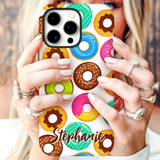 カラフル ドーナツ パターン カスタム 名前 Case-Mate iPhoneケース