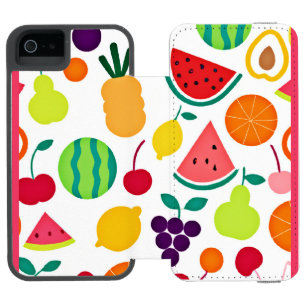 カラフル ネオン フルーツ フィエスタ iPhone SE/5/5sウォレットケース