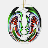 カラフル ハクナマタタ 素敵な一日を カラフル セラミックオーナメント (左)