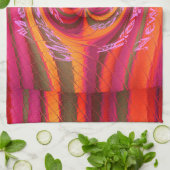 カラフル ハッピー クリスマス ハッピー ニューイヤー デザイン キッチンタオル (折り畳み)