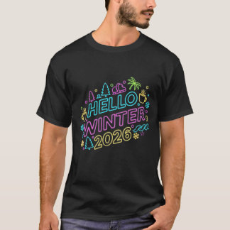 カラフル ハロー ウィンター 2026 ネオン風 Tシャツ