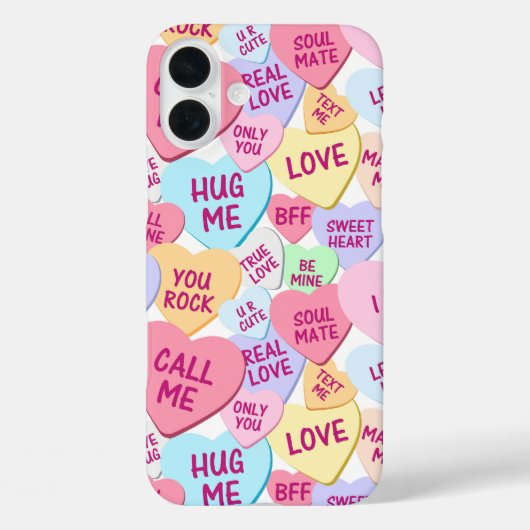 カラフル バレンタイン メッセージ ハート キャンディ Case-Mate iPhoneケース (裏面)
