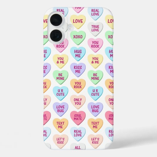 カラフル バレンタイン メッセージ ハート キャンディ Case-Mate iPhoneケース (裏面)