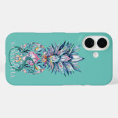 カラフル パイナップル ミント グリーン Case-Mate iPhoneケース (裏面 (横))