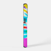 カラフル パステル アブストラクト デザイン タイ染め iPhoneケース (右側面)
