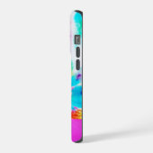 カラフル パステル アブストラクト デザイン タイ染め iPhoneケース (左側面)
