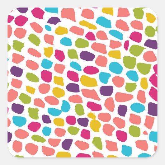 カラフル パターン（の模様が）ある スクエアシール (正面)