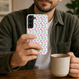 カラフル パターン クッキー マカロン デザート SAMSUNG GALAXY S22+ケース