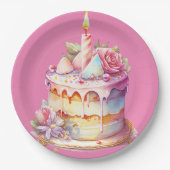 カラフル&ビューティフルケーキデザインモダン, ペーパープレート (正面)