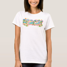カラフル ビーチ 海辺の風景 Tシャツ