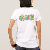 カラフル ビーチ 海辺の風景 Tシャツ (裏面)