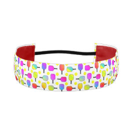 カラフル、ピックボールのパドル、イエローボール アスレチックヘッドバンド