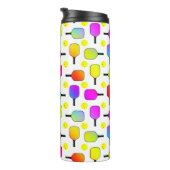 カラフル、ピックボールのパドル、イエローボール タンブラー (回転右)