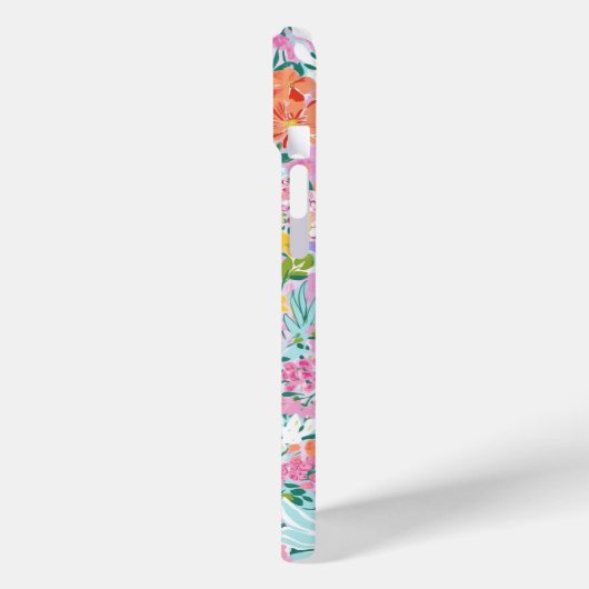 カラフル ピンク ガーデン モノグラム Case-Mate iPhoneケース (裏面 / 左)
