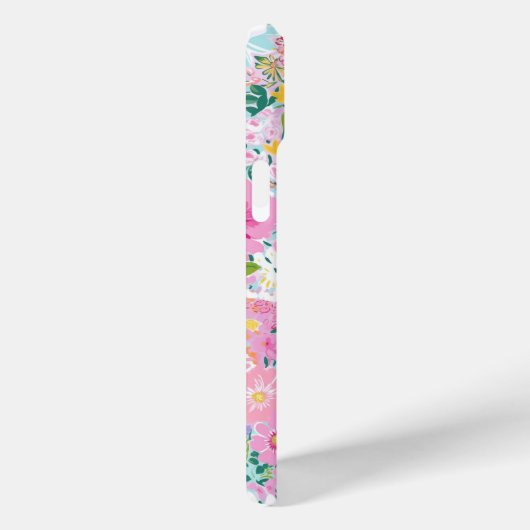 カラフル ピンク ガーデン モノグラム Case-Mate iPhoneケース (裏面 / 右)