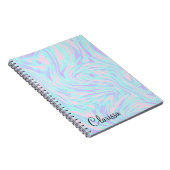 カラフル·ピンク·ブルー·パープル·マーブル ノートブック (右側)