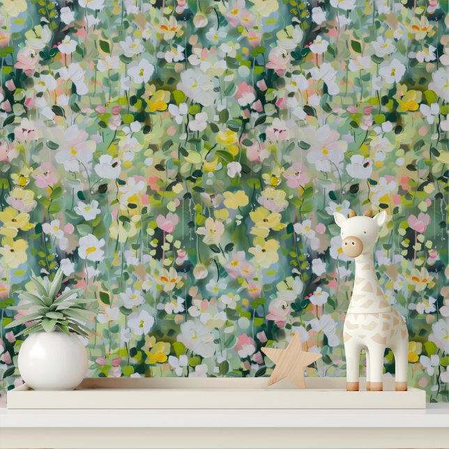 カラフル ピンク 黄色 抽象的な花 壁紙 (クリエイターアップロード済み)