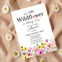 カラフル ピンク Our Little Wildflower 1歳の誕生日