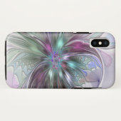 カラフル ファンタジー アブストラクト モダン フラクタル フラワー Case-Mate iPhoneケース (裏面(横))