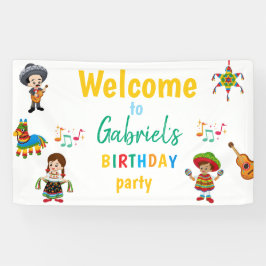 カラフル フィエスタ 誕生日パーティー ウェルカムバナー 横断幕