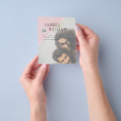 カラフル フォト ウェディング 招待状 チラシ (手)