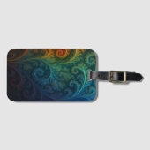 カラフル フラクタル ラゲッジタグ (正面横)