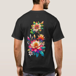 「カラフル フラワー イラスト」Tシャツ デザイン Tシャツ