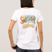 カラフル フラワー サマーヴァイブス Tシャツ (裏面)