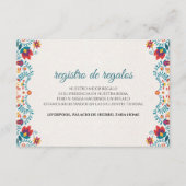 カラフル フラワー スペイン 結婚 エンクロージャーカード (正面)