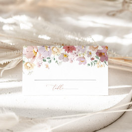 カラフル フラワー 野の花 ボヘミアン 結婚式 プレイスカード